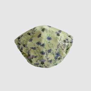 Bee and flower fabric facemask